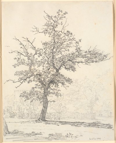 Parte di un giardino da Christen Købke