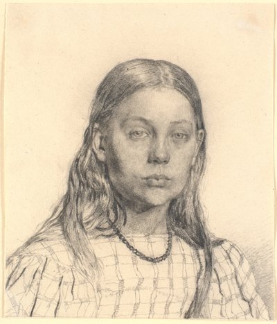 Giovane ragazza. Ritratto a mezzo busto da Christen Købke