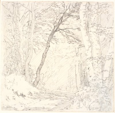 Strada attraverso una foresta da Christen Købke