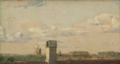 Vista da una finestra in Toldbodvej verso la Cittadella di Copenaghen da Christen Købke