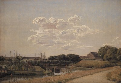Veduta delle mura della cittadella verso Langelinie e il porto navale da Christen Købke