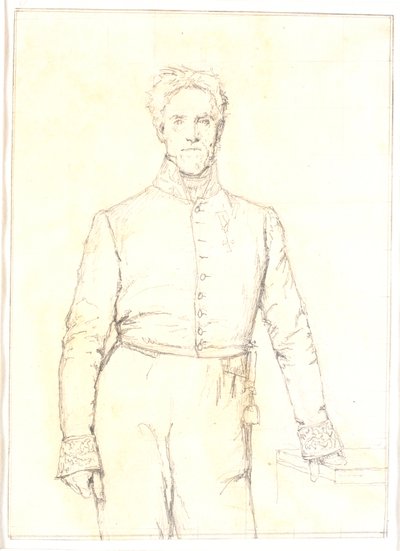 Conte, ciambellano Jens Andreas Graah (1787-1873) da Christen Købke