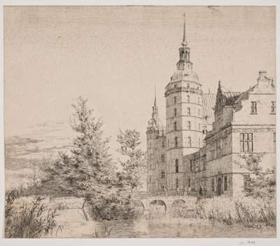 Castello di Frederiksborg. Parte presso il Ponte delle Monete da Christen Købke