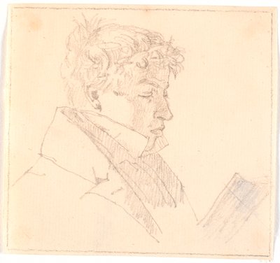 Læssende ung mand, kunstnerens ældste broder, pastor Carl Adolf Købke (1804-1840) ? da Christen Købke