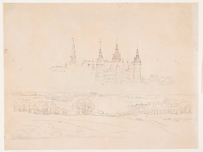 Studio per la Glyptoteket "Paesaggio autunnale. Castello di Frederiksborg sullo sfondo" da Christen Købke