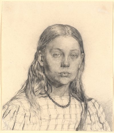 Giovane ragazza. Ritratto a mezzo busto da Christen Købke
