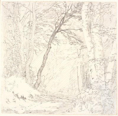 Strada attraverso una foresta da Christen Købke