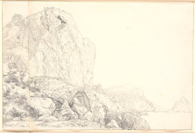 Vista della costa vicino a Marina Piccola a Capri da Christen Købke