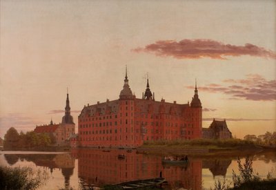 Frederiksborg Slot ved Aftenbelysning da Christen Schiellerup Købke