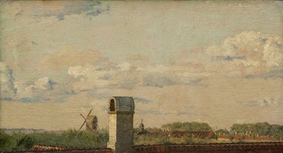 Vista da una finestra in Toldbodvej verso la Cittadella di Copenaghen, c. 1833 da Christen Schjellerup Kobke