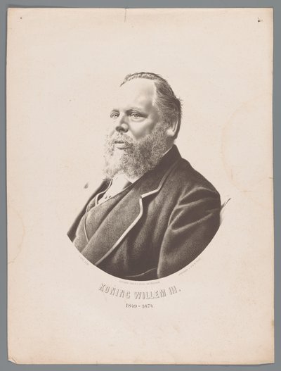 Portret van Willem III der Nederlanden Koning Willem III 1849-1874 da Christiaan Bos