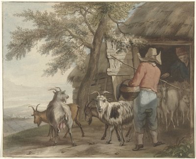 Pastore di capre vicino al fienile da Christiaan Josi