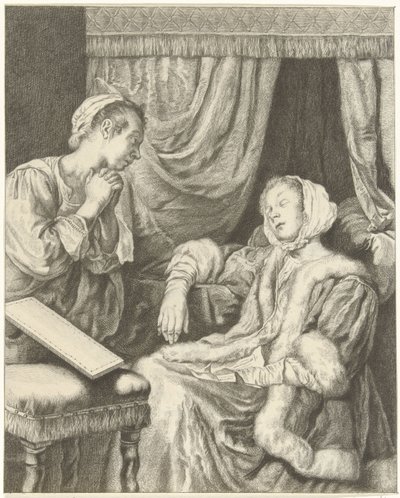 Interno con due donne (Dama svenuta) da Christiaan Josi