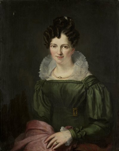 Ritratto di Maria Christina Nijssen, moglie di Anthonie van der Hout da Christiaan Julius Lodewijk Portman (signed by artist)