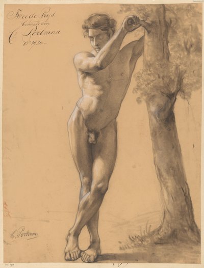 Nudo maschile in piedi, visto di fronte (2° premio 1820) da Christiaan Julius Lodewijk Portman