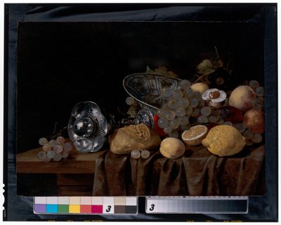 Natura morta di limoni, uva e pesche da Christiaan Luykx or Luycks