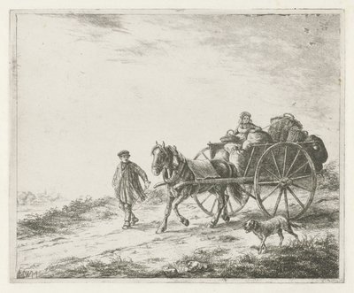 Carro contadino con carico da Christiaan Wilhelmus Moorrees
