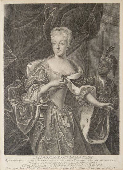 Ritratto della Principessa Charlotte di Brunswick-Wolfenbüttel 1694-1715, moglie di Tsarevich Alexei Petro da Christian Albrecht Wortmann