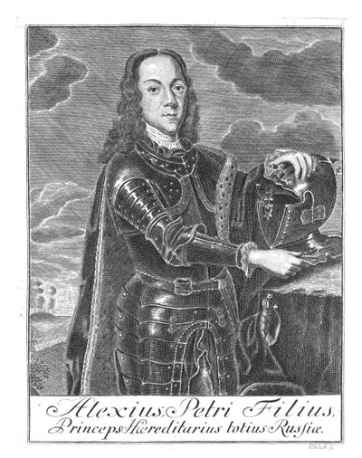 Ritratto dello zarevic Aleksej Petrovič di Russia da Christian Albrecht Wortmann