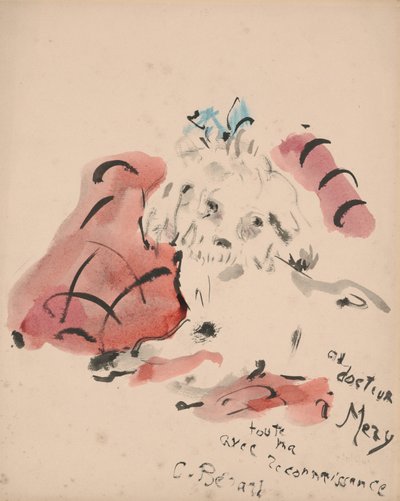 Petit chien (recto) (pastello a olio, acquerello, pennello e inchiostro su carta) da Christian Bérard