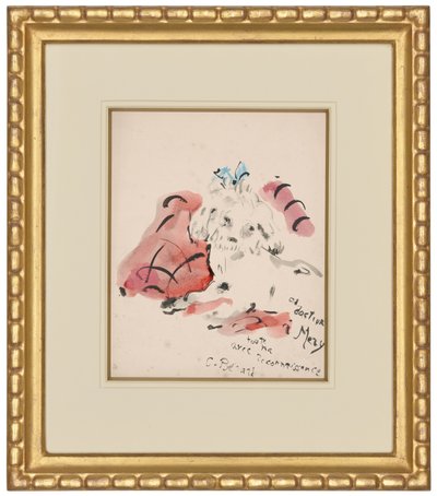 Petit chien (recto) (pastello a olio, acquerello, pennello e inchiostro su carta) da Christian Bérard