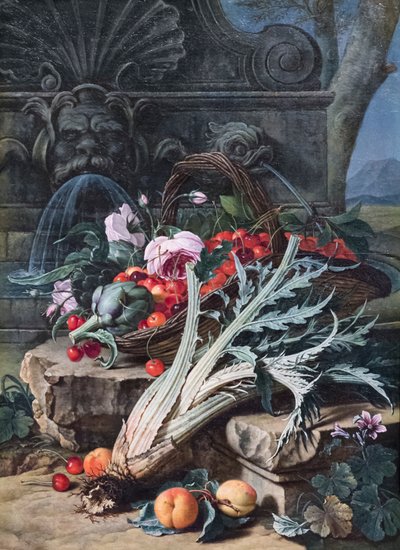 Natura morta con mascherone romano da Christian Berentz