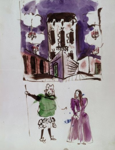 Bozzetto scenografico e figurini da Christian Bérard