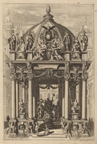 Arco di trionfo per Lotario II da Christian Engelbrecht and Johann Andreas Pfeffel, after Peter Schubert von Ehrenberg