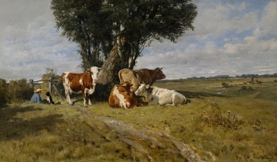 Paesaggio con mucche da Christian Eriksen Skredsvig