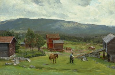 Uomo al pascolo, Hiaasen, giugno 1893 da Christian Eriksen Skredsvig