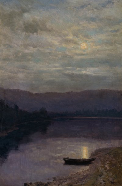 Sorgere della luna a Solevatne da Christian Eriksen Skredsvig