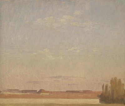 Veduta dei tetti di un sobborgo di Dresda da Christian Friedrich Gille