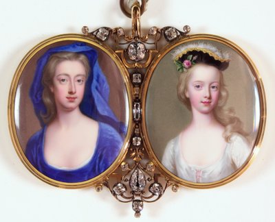 Lady Henrietta Cavendish Holles Harley e sua figlia Margaret da Christian Friedrich Zincke
