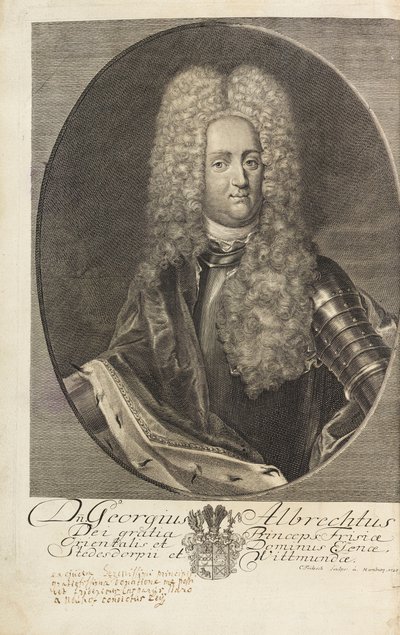 Ritratto del principe Giorgio Alberto di Frisia orientale da Christian Fritzsch