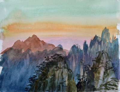 Luce di Buddha II, 2015 (acquerello su carta) da Christian Furr