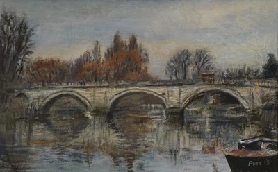 Autunno eterno, foglie rosse - Ponte di Richmond, 2015 da Christian Furr