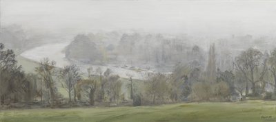 Nella nebbia (argento) - Tamigi da Richmond Hill, Nebbie, 2015 da Christian Furr