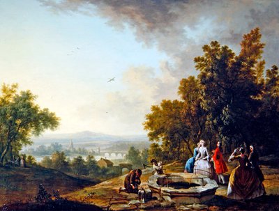Paesaggio con Figure Eleganti da Christian Georg I Schutz
