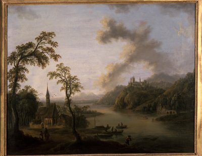 Paesaggio fluviale da Christian Georg the Elder Schuetz