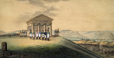 La visita di Napoleone e Alessandro I al campo di battaglia di Jena da Christian Gottfried Geissler