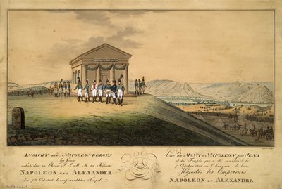 La visita di Napoleone e Alessandro I al campo di battaglia di Jena, 1808 da Christian Gottfried Heinrich Geissler