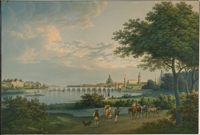 Veduta di Dresda, 1810 da Christian Gottlieb Hammer
