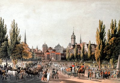 Fiera di Lipsia, c.1810-20 da Christian Gottlob Hammer