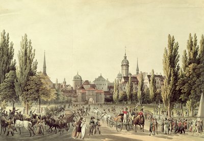 Veduta di Lipsia dalla Porta di Grimma da Christian Gottlob Hammer