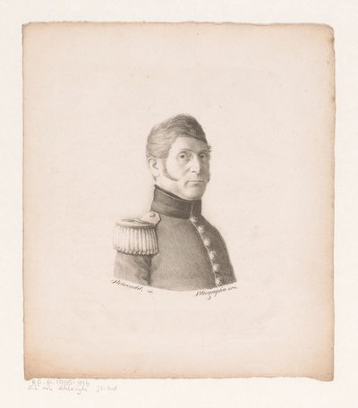 Ritratto di un militare sconosciuto da Christian Heinrich Gottlieb Steuerwald