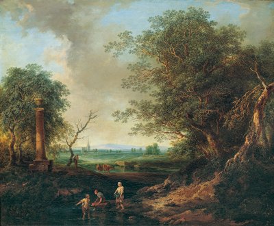 Paesaggio con colonna da Christian Hilfgott Brand