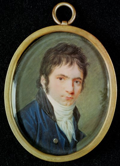 Miniatura Ritratto di Ludwig Van Beethoven (1770-1827) da Christian Hornemann
