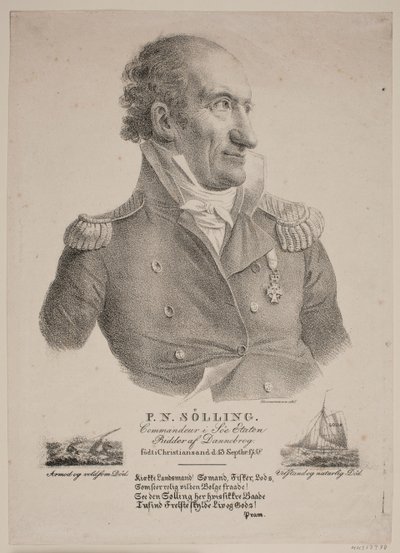 Ritratto del comandante Sølling da Christian Hornemann