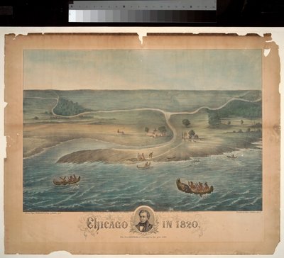 Chicago nel 1820, 1867 da Christian Inger