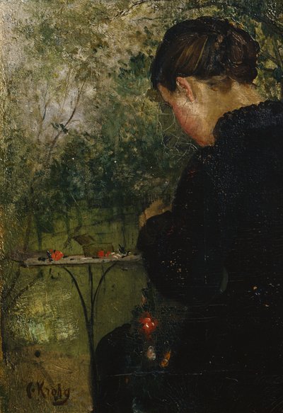 Amalie nel giardino da Christian Krohg